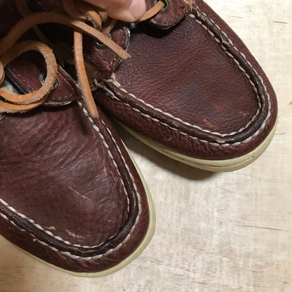 Sperry Top-Sider Brown Leather Boat Shoes Women’s Size 6 Classic Preppy Nautical